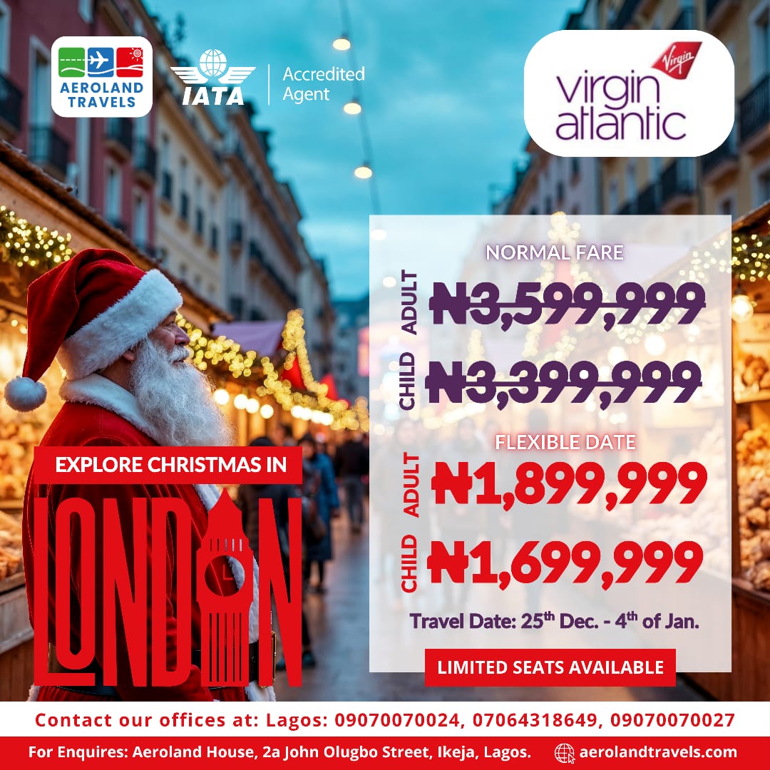 Christmas in London Just Got Better! 🎄✨ Fly with Virgin Atlantic this festive season and enjoy unbeatable fares to one of the world’s most magical holiday destinations.
